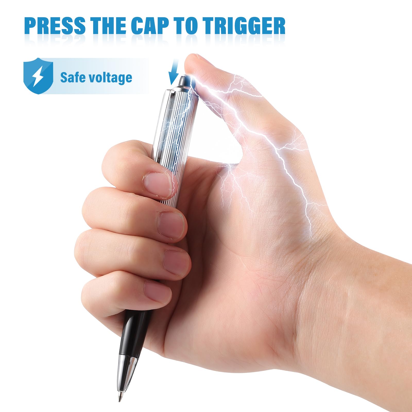 NUOBESTY 2 Pack Electric Shock Pens - Prank Joke Toys for Halloween, April Fool's Day & Parties - Fun Shock Ballpoint Pens for Kids & Adults - Perfect for Office Pranks, Gag Gifts & Practical Jokes