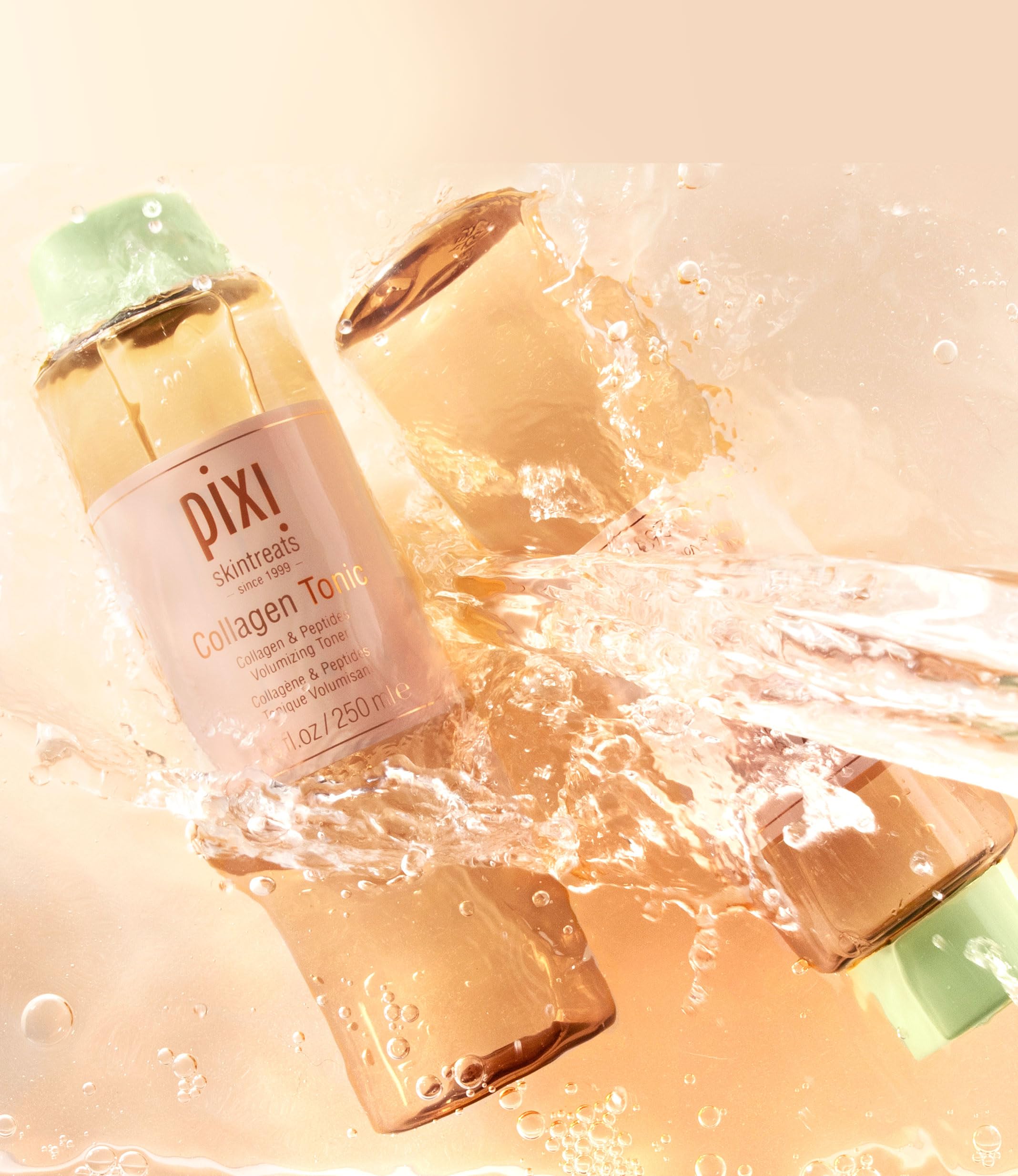 Pixi Botanical Collagen Tonic - Volumizing & Hydrating Facial Toner with Peptides & Botanicals for Firming & Revitalizing Skin | Alcohol-Free Daily Moisturizer | 250ml/8.5oz | Perfect for Morning & Night Skincare Routine