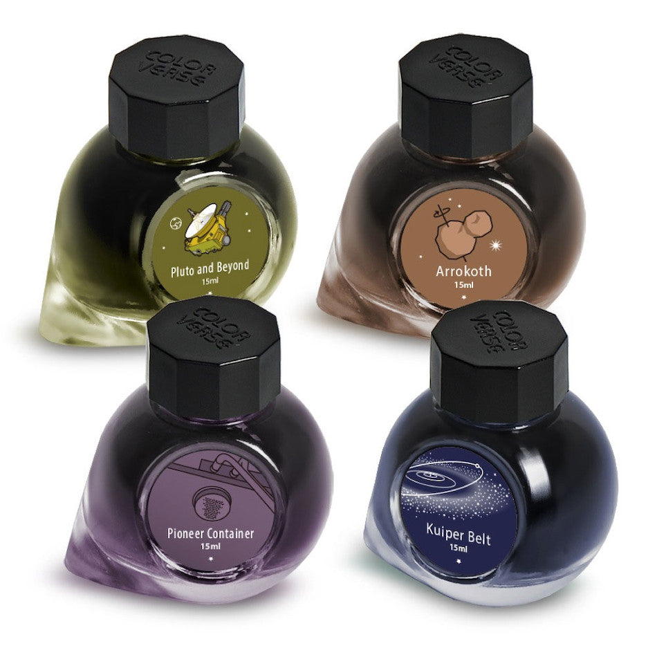 Colorverse New Horizons 15ml Fountain Pen Ink Set - 4 Assorted Vibrant Colors for Journaling, Calligraphy & Artistic Writing