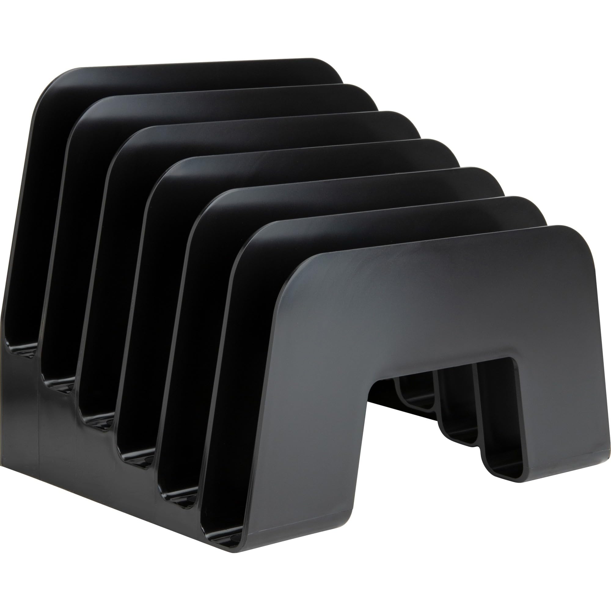 Business Source 6-Slot Inclined Desk Step Sorter - Office Paper Organizer for Mail, Files & Documents - Perfect for Home Office, Workstation & Classroom Organization