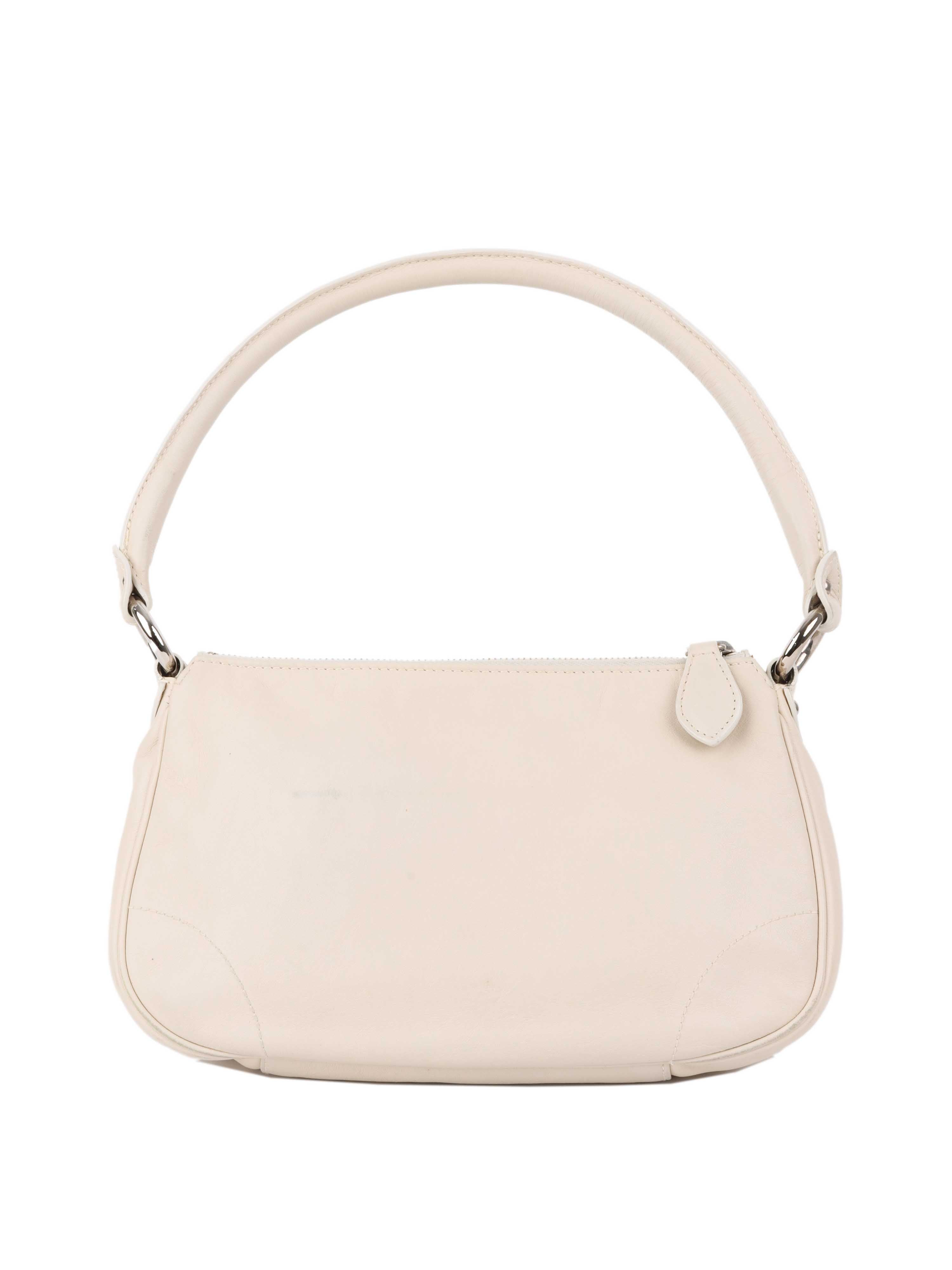 Dior White Leather Shoulder Bag for Women | Luxury Designer Handbag | Perfect for Work, Travel & Evening Events