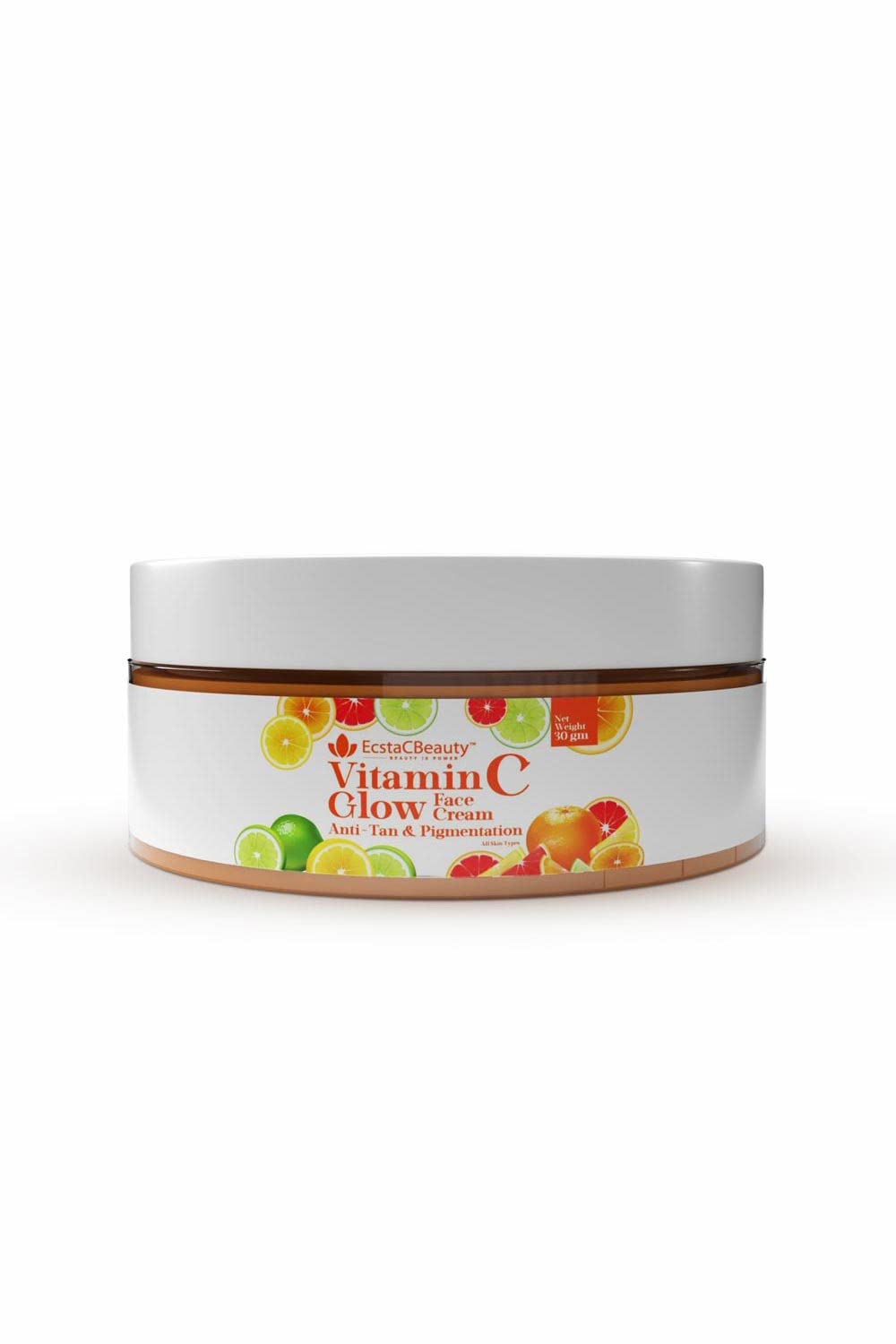 EcstaCBeauty Vitamin C Glow Face Cream - Anti-Tan & Pigmentation Treatment for Day & Night Use - Brightening Moisturizer for Radiant Skin (Women & Men) - Perfect for Daily Skincare Routine & Sun Protection