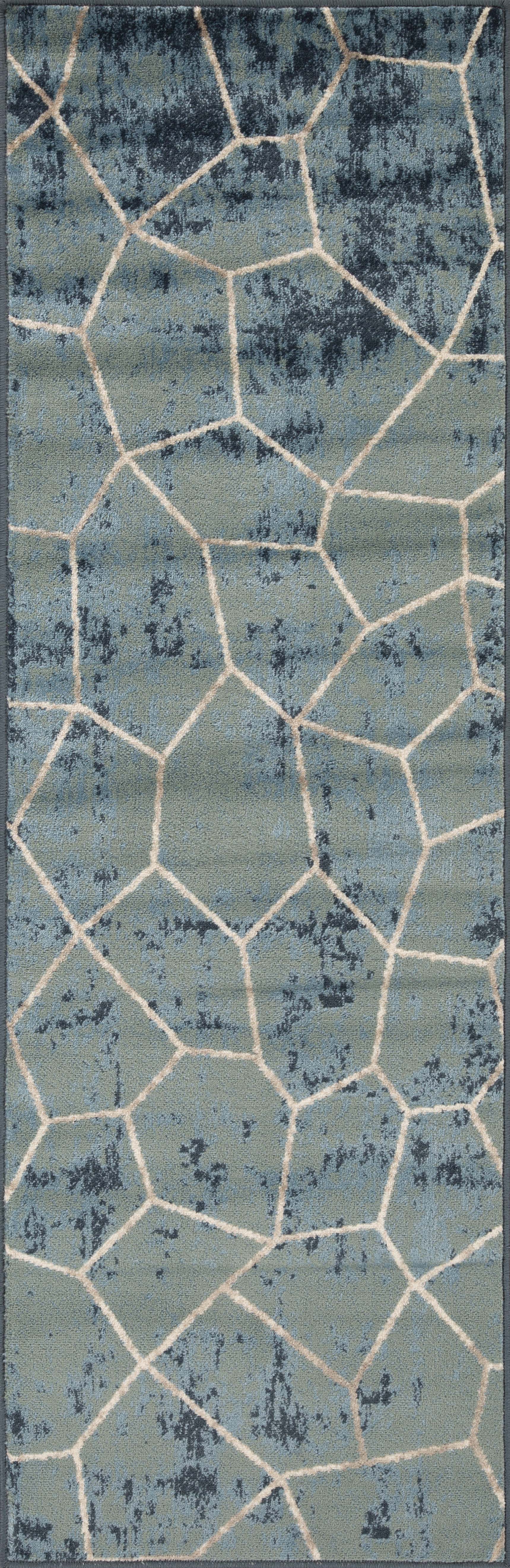 Modern Vegas Abstract Tile Pattern Indoor Area Rug - Soft Non-Slip Living Room Carpet for Home Decor, Bedroom & Office