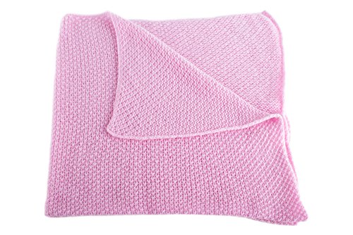 Premium 100% Cashmere Baby Blanket for Girls - Ultra Soft Handmade Scottish Cashmere Blanket in Baby Pink - Perfect for Nursery, Gift, and Newborn Swaddling