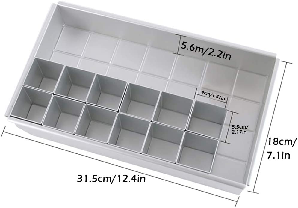 Square Aluminum DIY Number Cake Pan Set (0-9) - Reusable Letter & Number Mousse Cake Molds for Wedding, Birthday, Baby Shower & Anniversary Celebrations - Perfect for Custom Cakes, Cupcakes & Dessert Decorations