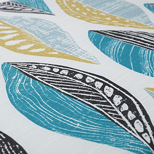 Blue Leaf Block Teal/Citron