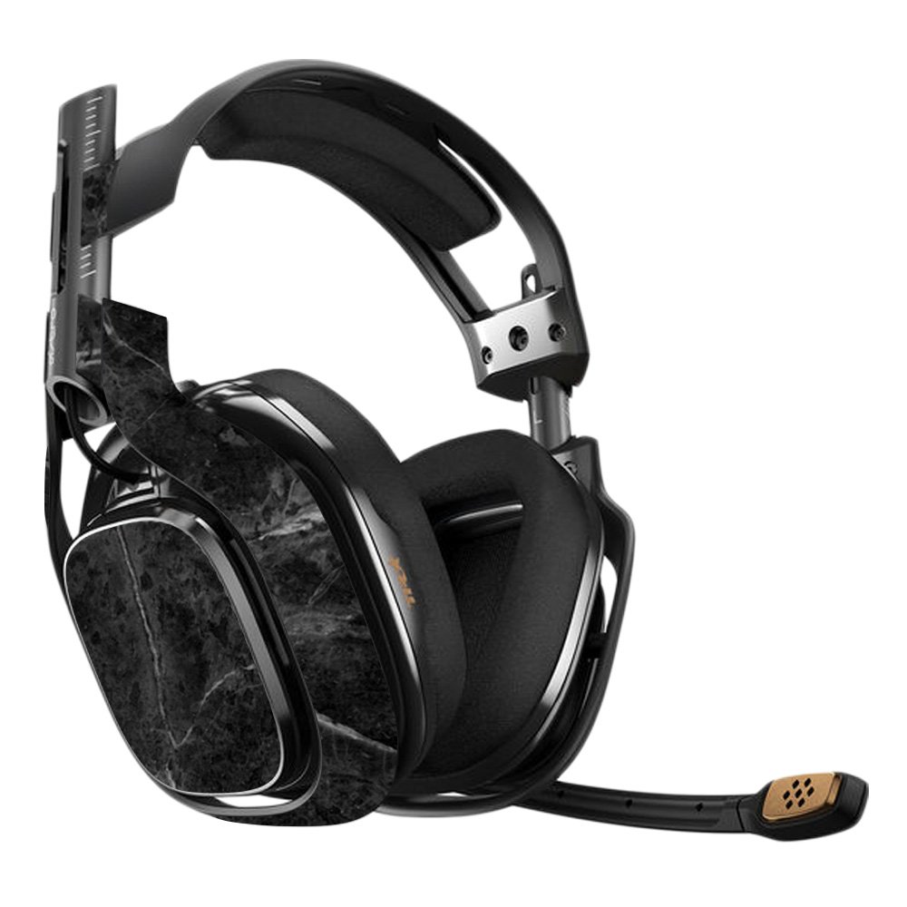 MightySkins Black Marble Vinyl Skin for Astro A40 3rd Gen Gaming Headset - Protective, Durable, Easy to Apply & Remove - Made in USA - Perfect for Gaming, Streaming & Customizing Your Headset