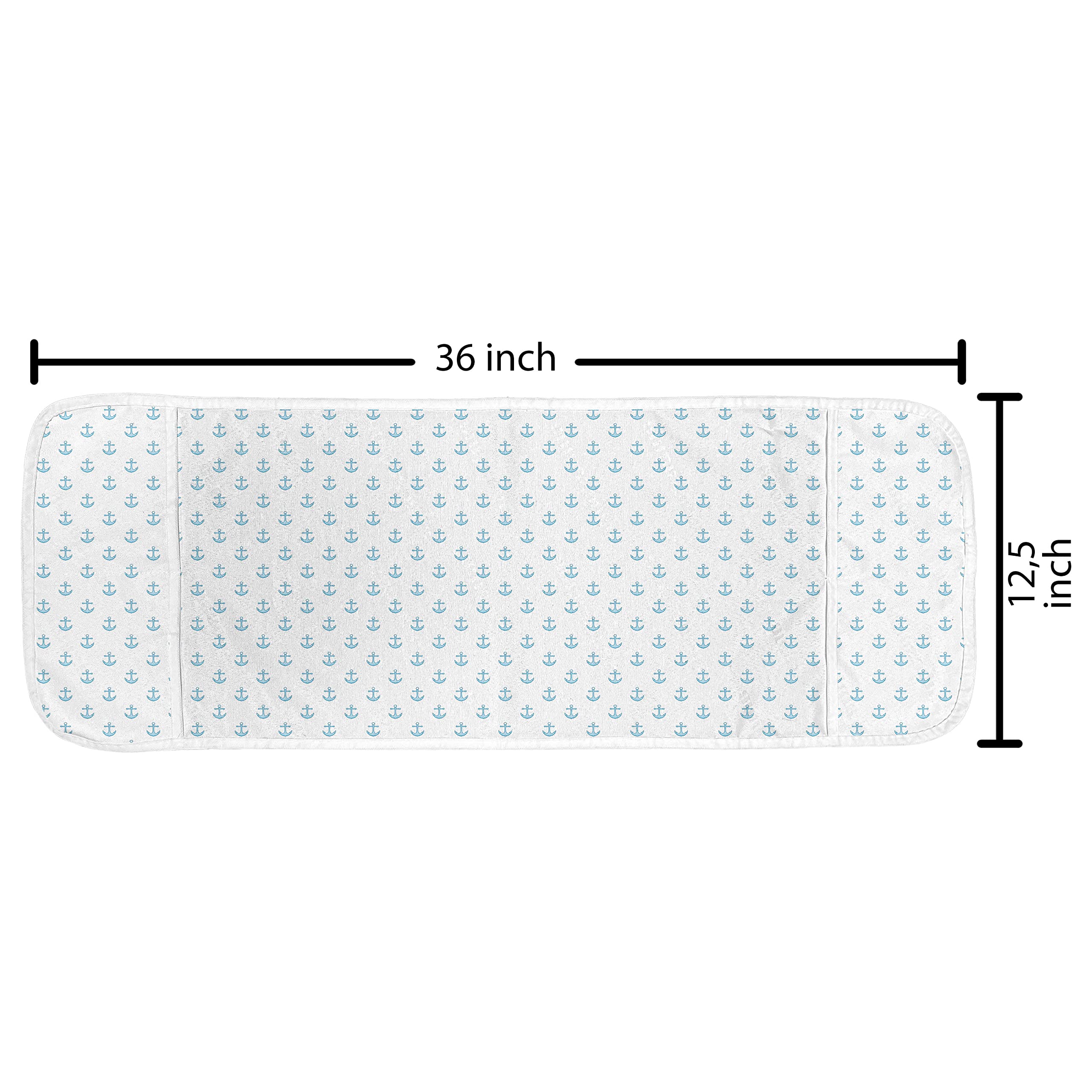 Ambesonne Anchor Microwave Oven Cover - Waterproof Kitchen Organizer with Pockets, 36