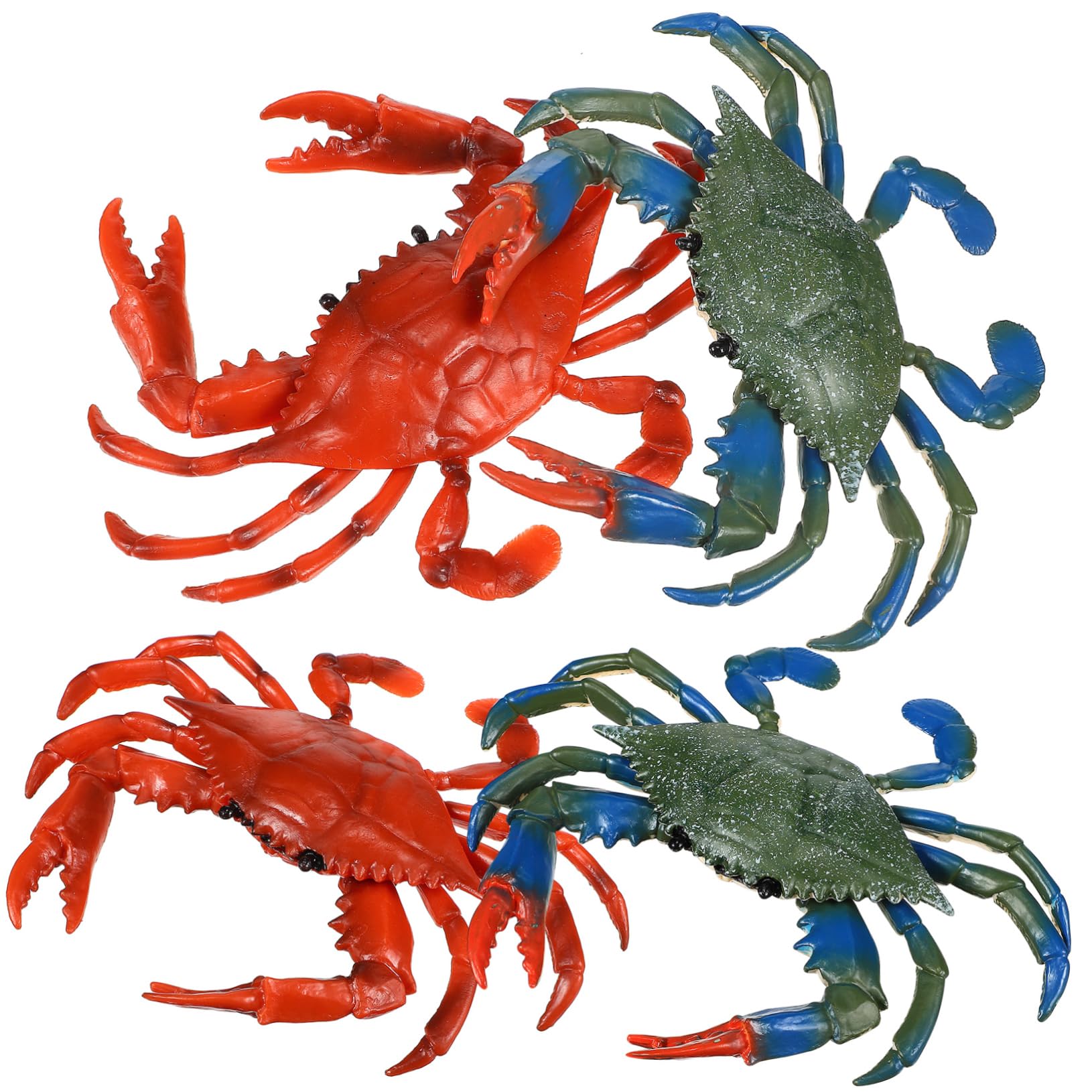 FAVOMOTO 20 Pcs Kids Ocean Animal Toys - Realistic Crab Figurines for Children, Durable PVC Aquatic Crab Toys for Beach, Pool, Sandbox & Bathtub Play
