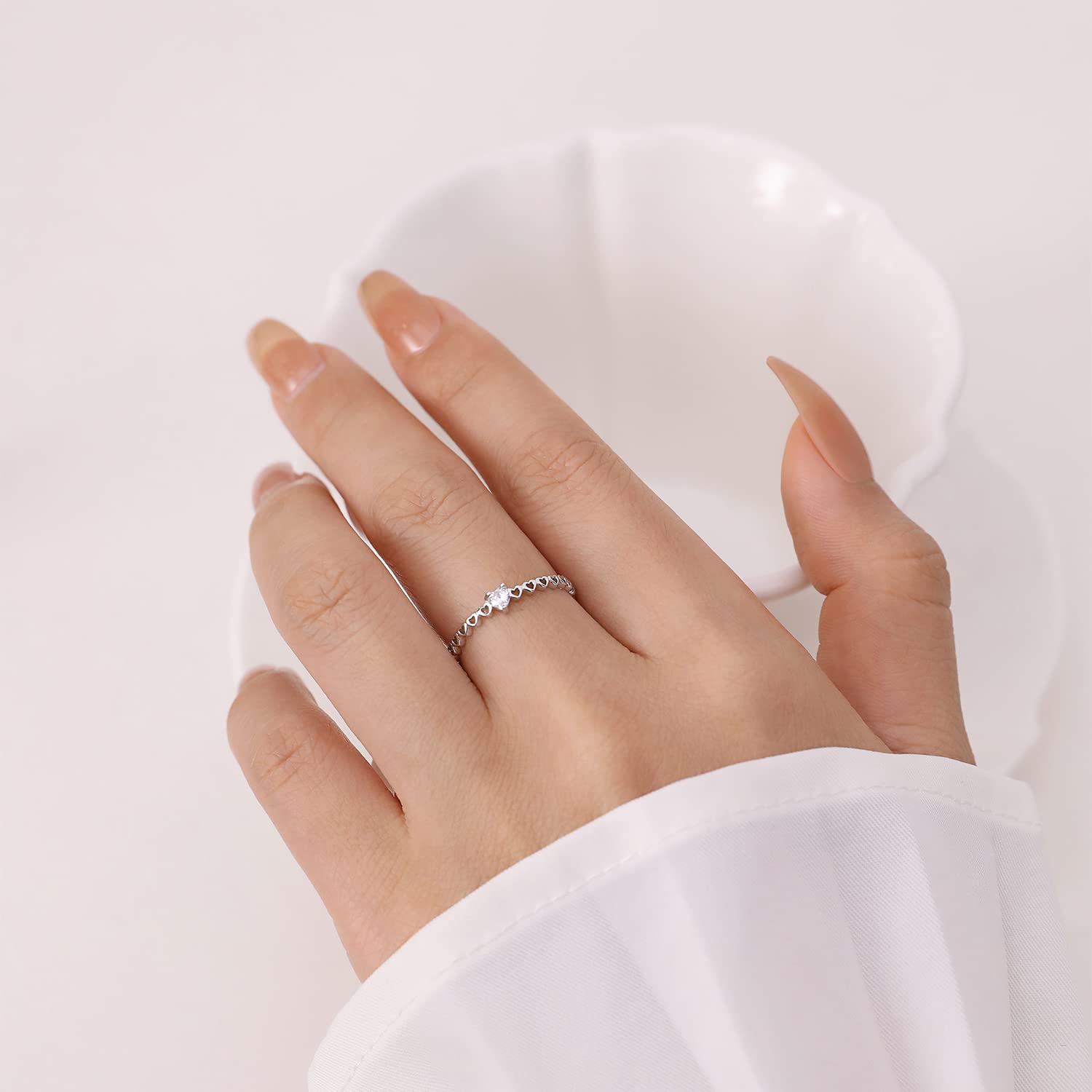 Meissa Heart Engagement Rings for Women - Sterling Silver Promise Ring, Love Ring, Wedding Band - Elegant & Timeless Jewelry for Proposals, Anniversaries & Special Occasions