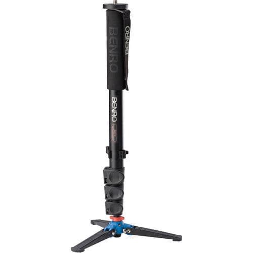 Benro A38FD Series 3 Aluminum Monopod with 3-Leg Locking Base - Lightweight & Durable Camera Support for Photography, Videography, and Travel