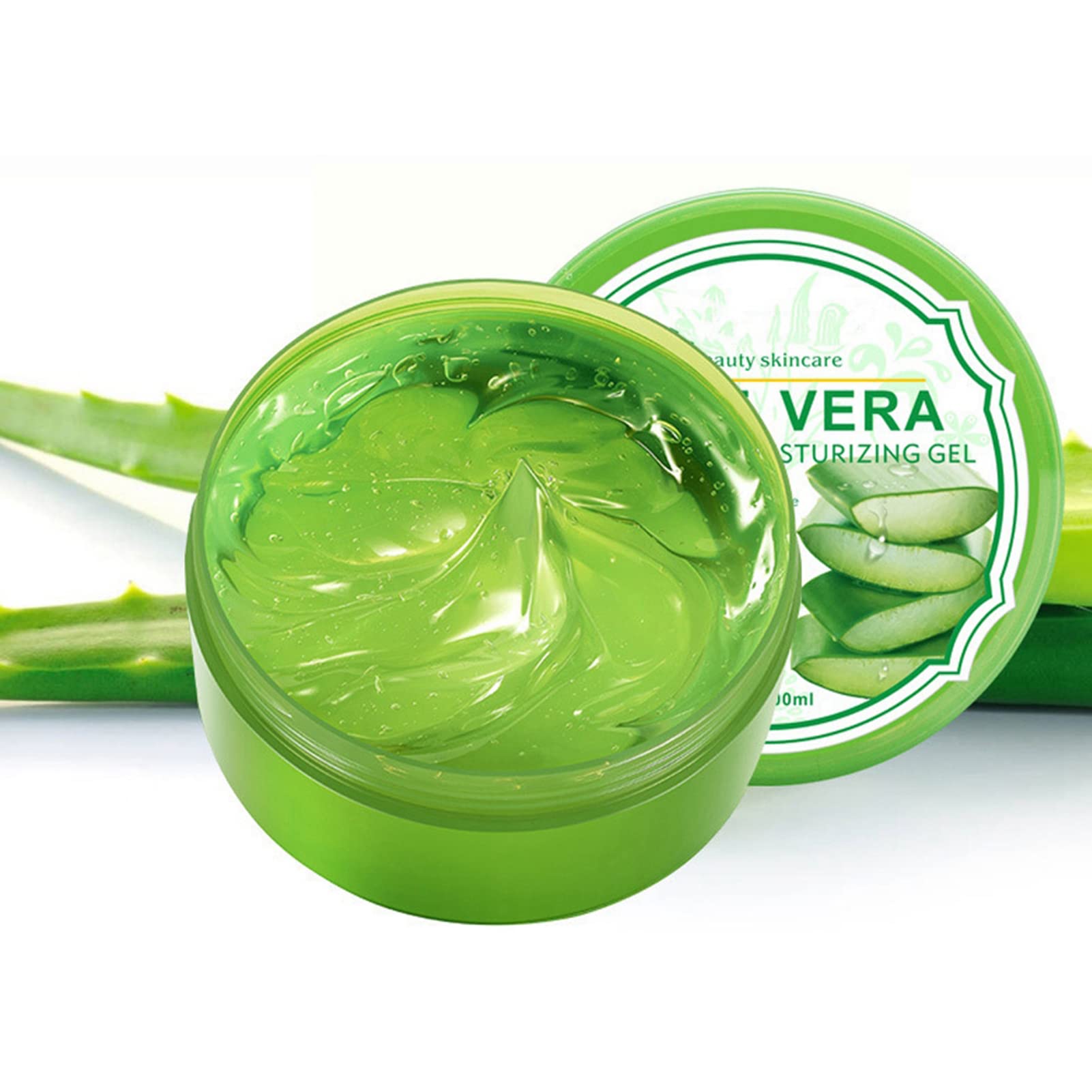Pure Aloe Vera Gel for Face & Body - Hydrating Moisturizer for Dry, Itchy Skin | Soothing Relief for Sunburn, Irritation | 300g Natural Skin Care Cream - Perfect for Nighttime Use & Post-Sun Care
