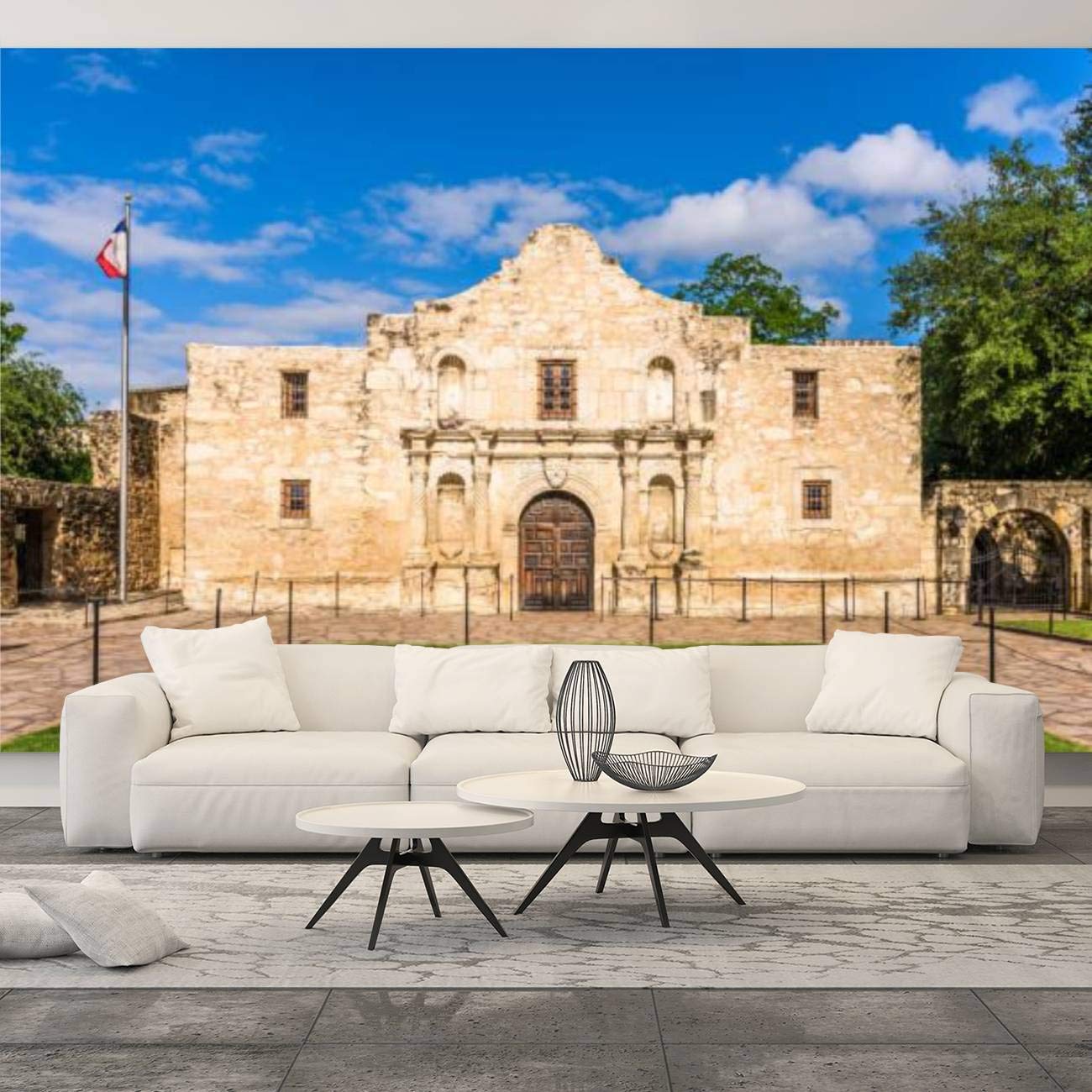 Alamo Canvas Print Wall Mural - Peel & Stick Self-Adhesive Wall Sticker - Large Removable Wallpaper for Bedroom Decor - Easy DIY Home Wall Art - Perfect for Living Room, Nursery, and Office Spaces