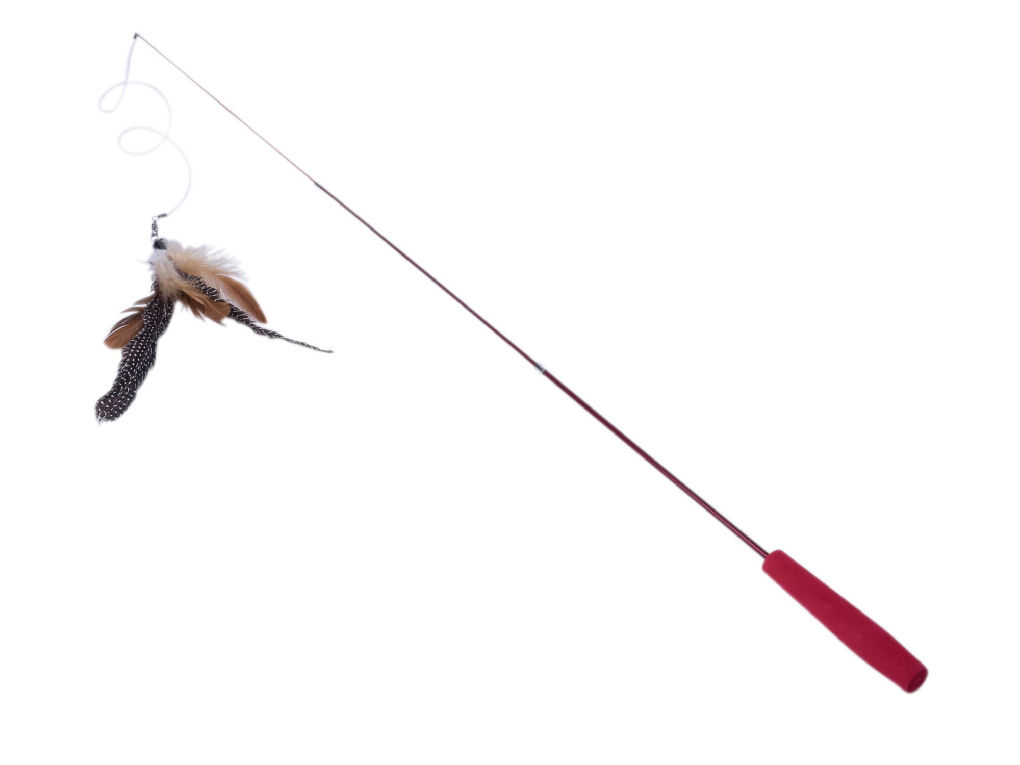 Interactive Retractable Feather & Bell Wand Toy for Cats - Fun Playtime Exercise for Indoor Kittens & Adult Felines