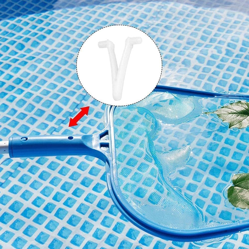 6Pcs White Pool Supply V Clip Set - Replacement Butterfly Clips for Swimming Pool Spa Brush & Vacuum Head - Durable V Clips & Pins for Pool Cleaning Accessories - Perfect for Pool Maintenance & Spa Equipment Repair