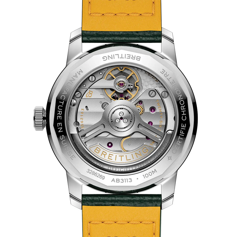 Top Time B31 38mm Green Leather Strap Watch - Perfect for Casual Wear, Office & Special Occasions