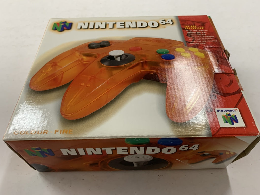 Authentic Limited Edition Fire Orange Funtastic Nintendo 64 N64 Controller - Complete in Box - Perfect for Retro Gaming Collectors & Nintendo Enthusiasts
