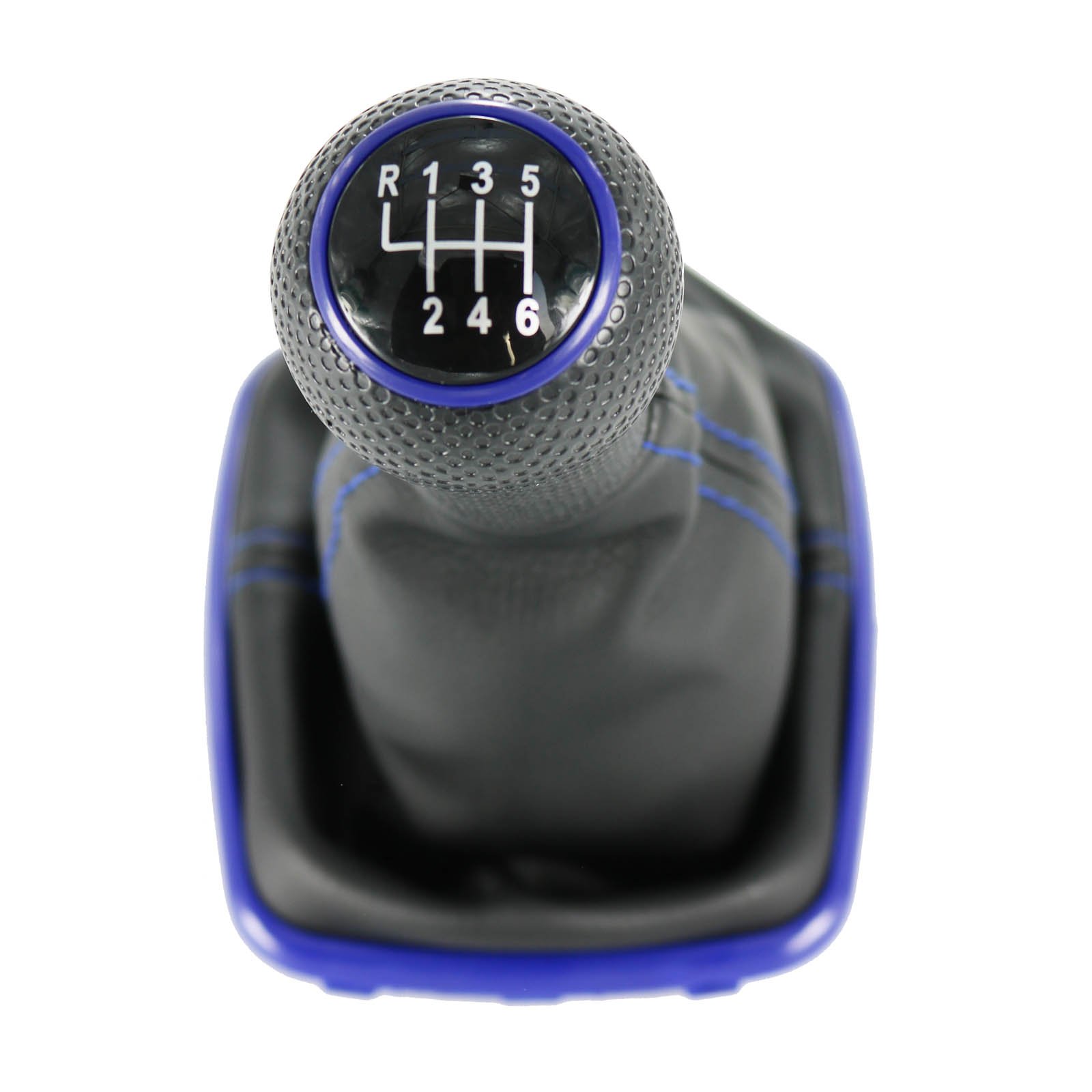 Blue Line 12mm 6-Speed Gear Shift Knob with Boot for Seat Leon 2000-2001 & Toledo 1999-2001 - Upgrade Your Car Styling for Sporty Driving Experience