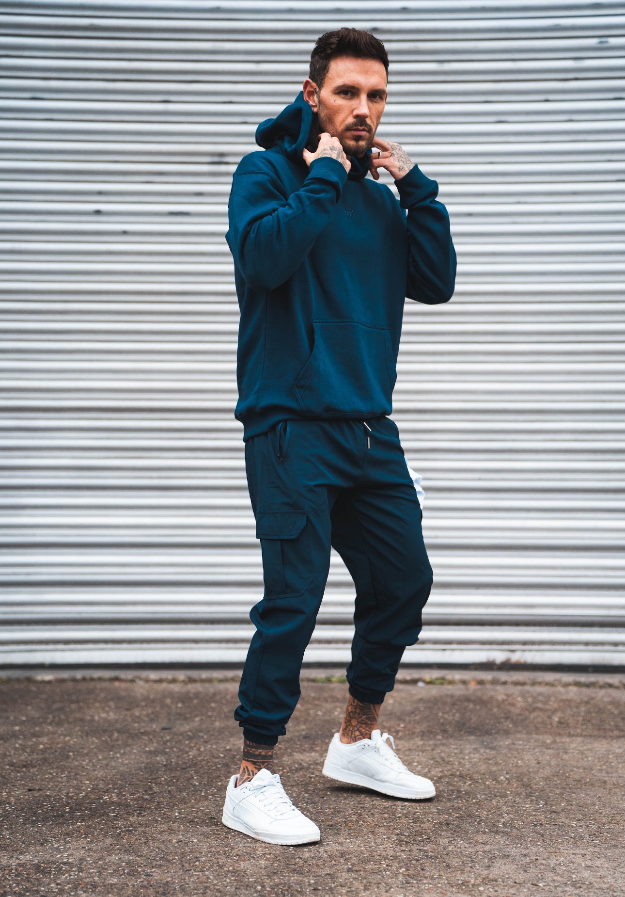 Cerus Navy Core Cargo Jogger Pants for Men - Comfortable Stretch Workout & Travel Joggers with Multiple Pockets - Perfect for Gym, Running, Hiking and Casual Wear