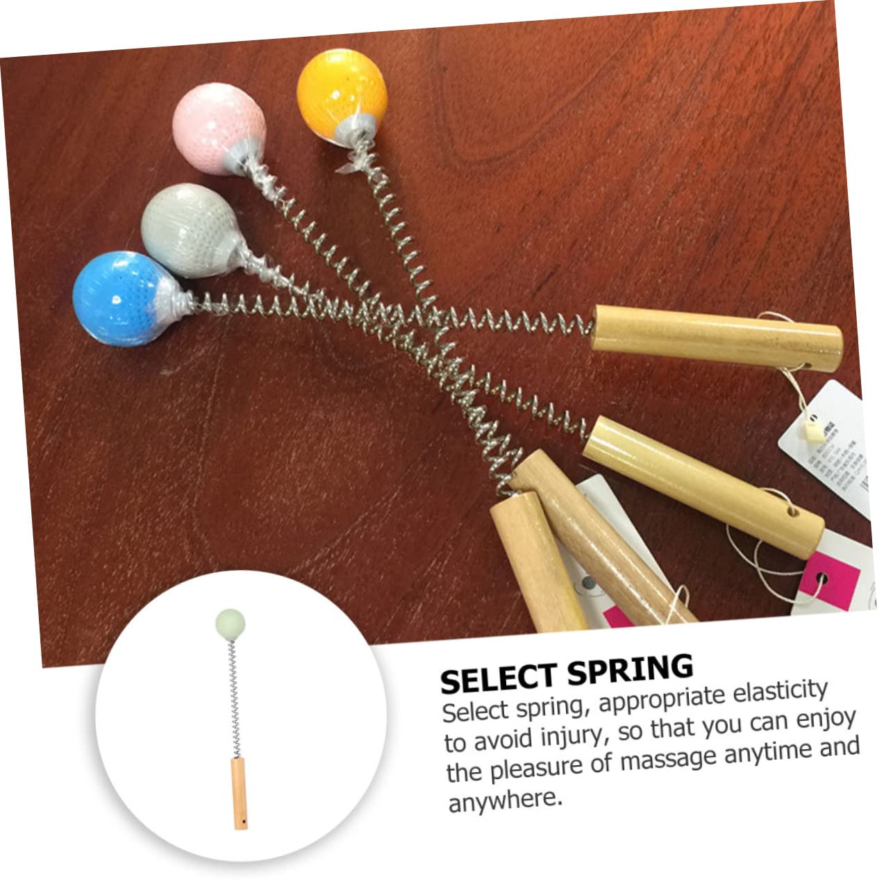 Lurrose 3-Pack Spring Massage Tools Set - Body Massager, Muscle Relief Stick, Back Massage Hammer for Pain Relief & Relaxation | Perfect for Home, Office & Travel Use