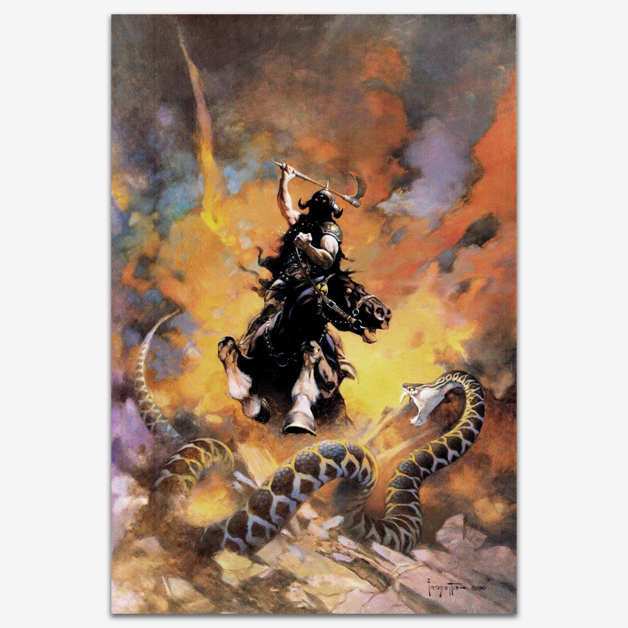 Vintage Print 137 - Death Dealer VI Art Poster | Gothic Fantasy Wall Decor for Home, Office & Gaming Room | Perfect for Collectors & Dark Art Enthusiasts
