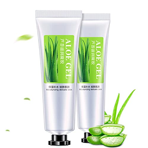 Pure Aloe Vera Gel with Manuka Honey & Stem Cell - Vitamin Enriched Moisturizer for Sunburn Relief, Acne Scar Treatment - Face & Body Care (2PCS*30ML) - Perfect for Post-Sun Care, Daily Skin Hydration & Blemish Repair