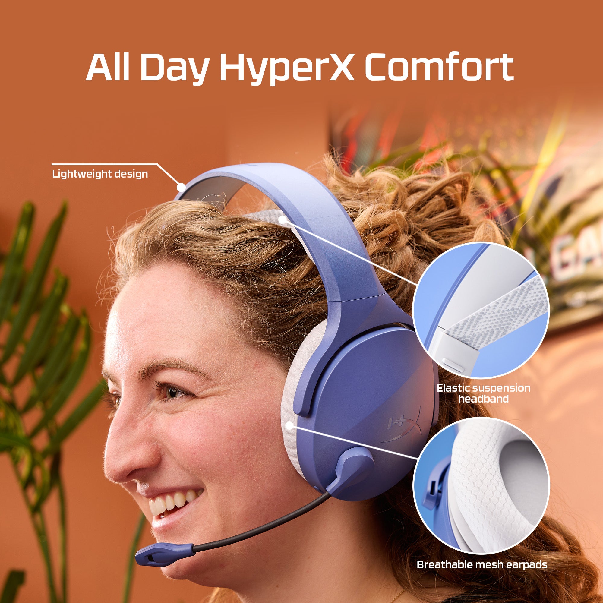 HyperX Cloud Jet Wireless Gaming Headset - Noise Cancelling, 7.1 Surround Sound, 30H Battery - Perfect for PC, PS5, Xbox & Mobile Gaming