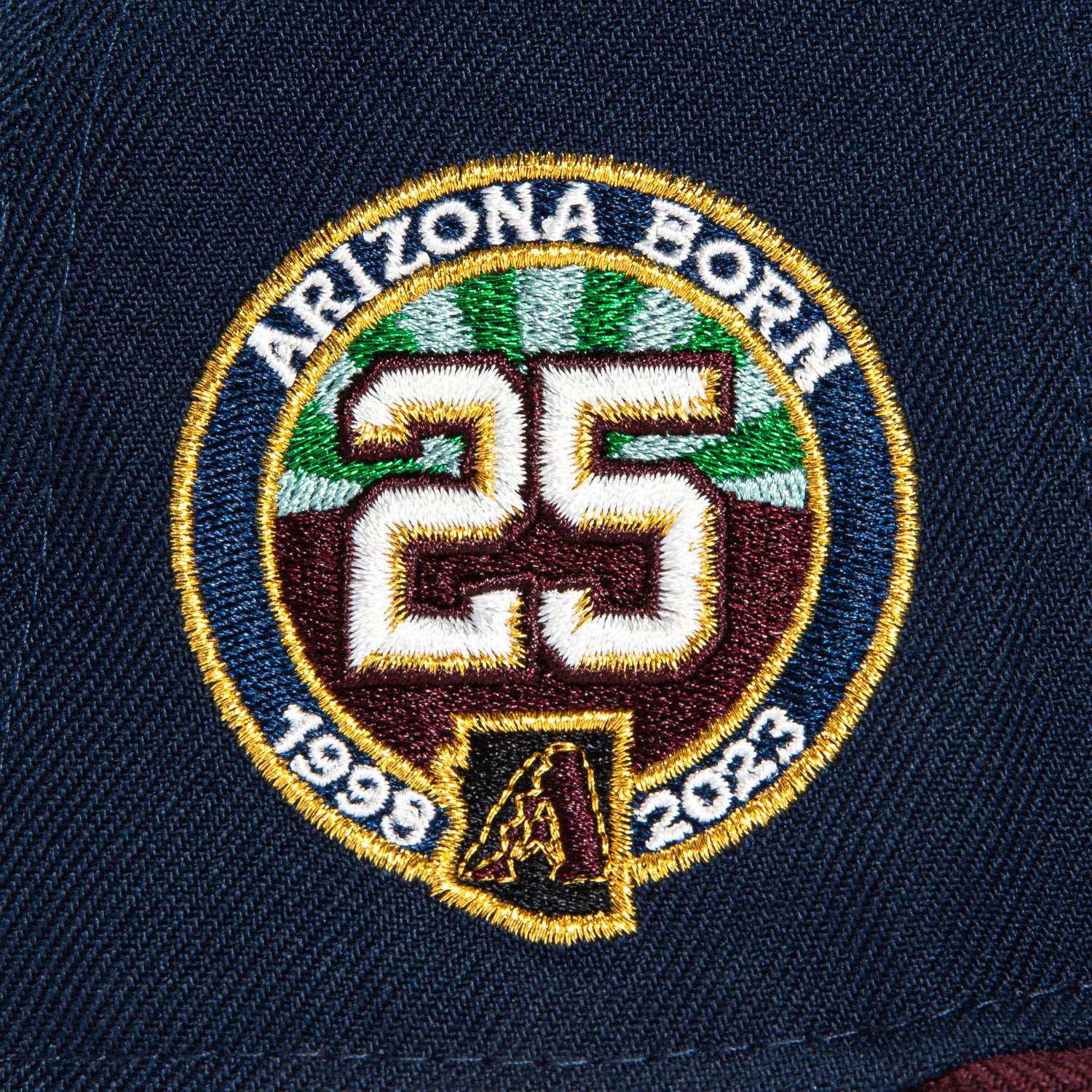 New Era 59Fifty Arizona Diamondbacks 25th Anniversary Patch Snapback Hat - Navy & Maroon MLB Baseball Cap for Men & Women - Perfect for Games, Fan Gear & Streetwear Fashion