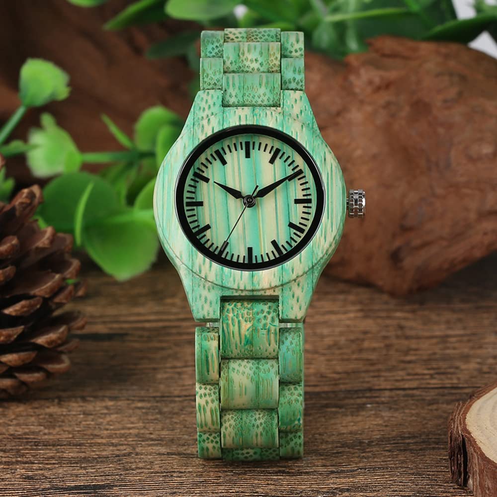 Wooden Watch for Women - Classic Bamboo Analog with Wood Strap | Casual & Office Wear