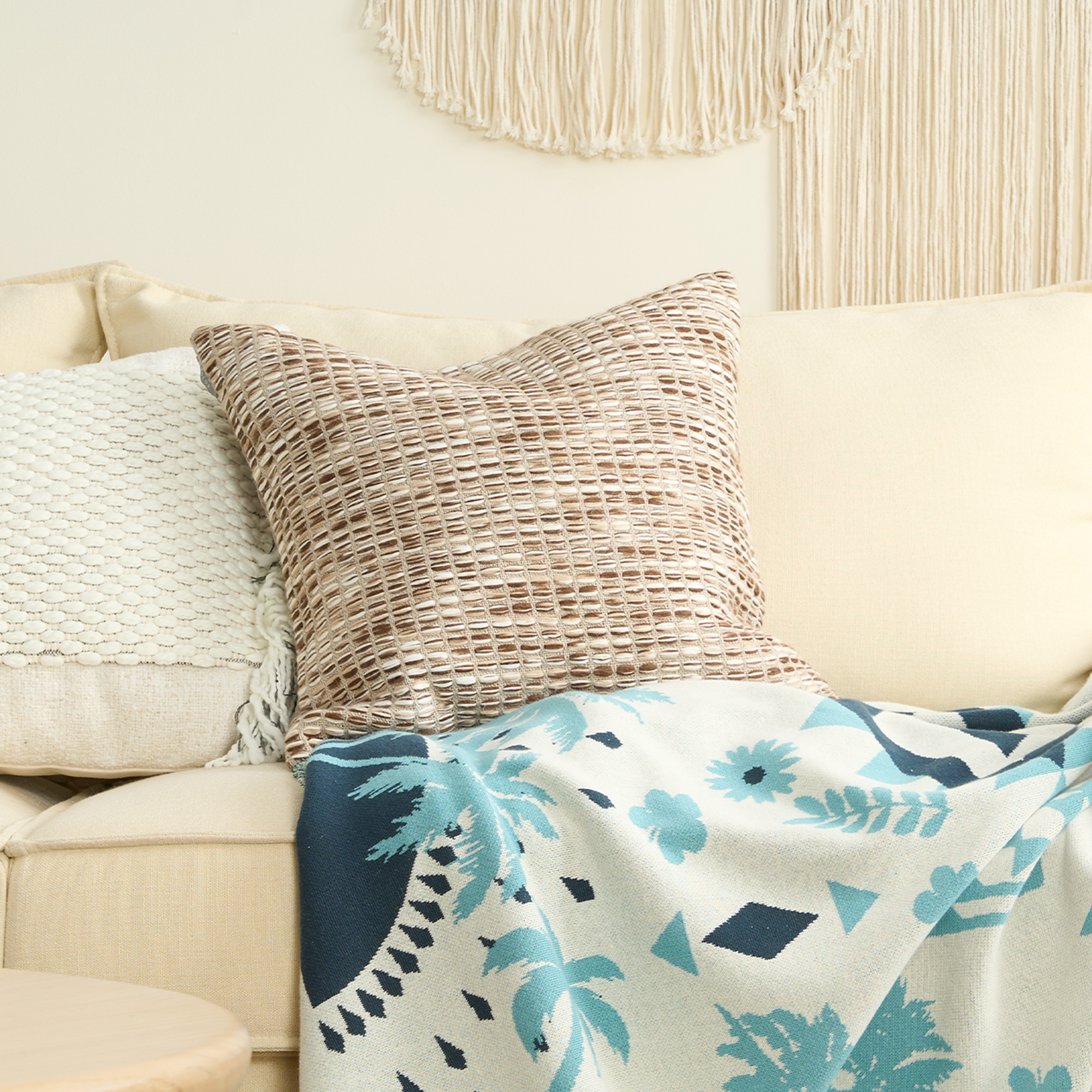 Seashell Dreams Cushion Cover - Soft Decorative Pillow Case for Sofa, Bed, Chair - Perfect for Coastal, Beach House & Boho Home Decor