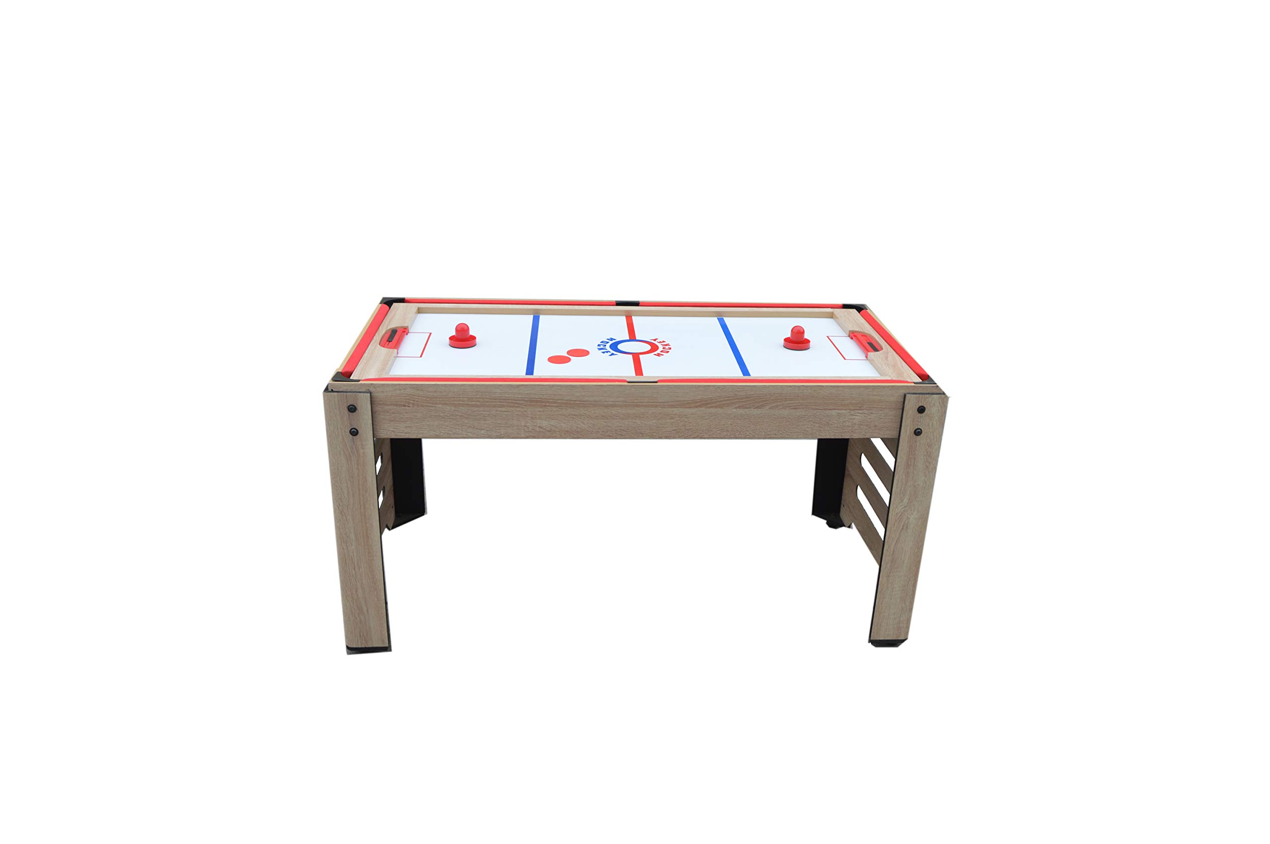 Hathaway Madison 54-inch 6-in-1 Multi-Game Table with Billiards, Foosball, Air Hockey, Table Tennis, Shuffleboard & Bowling - Perfect for Family Game Rooms, Basements & Entertainment Spaces