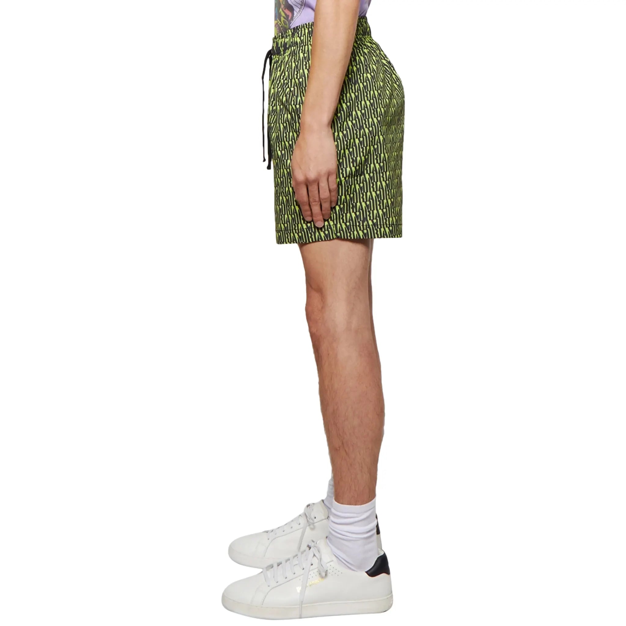 Amiri All Over Green Swim Shorts for Men - Quick-Dry Beach Swimwear with Comfortable Fit - Perfect for Pool, Beach, and Summer Vacations