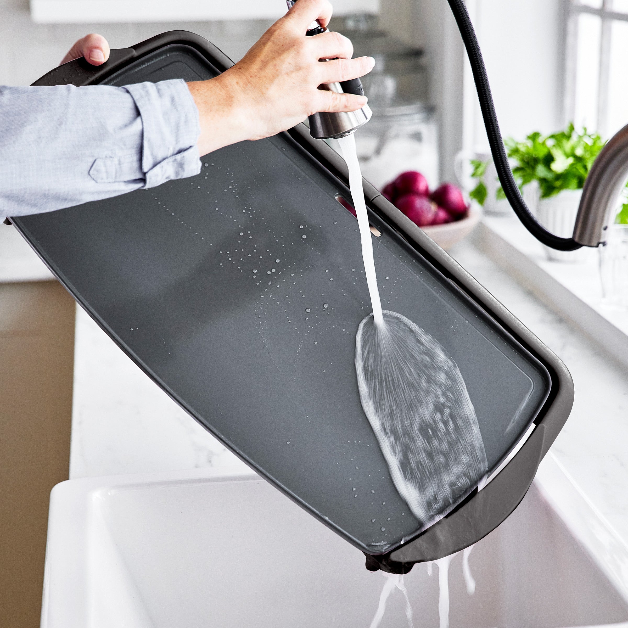 GreenLife Healthy Griddle XL - Non-Toxic Ceramic Nonstick, 12-Inch Large Frying Pan, PFOA-Free Cookware for Healthy Cooking | Perfect for Pancakes, Eggs, Stir Fry & More | Black