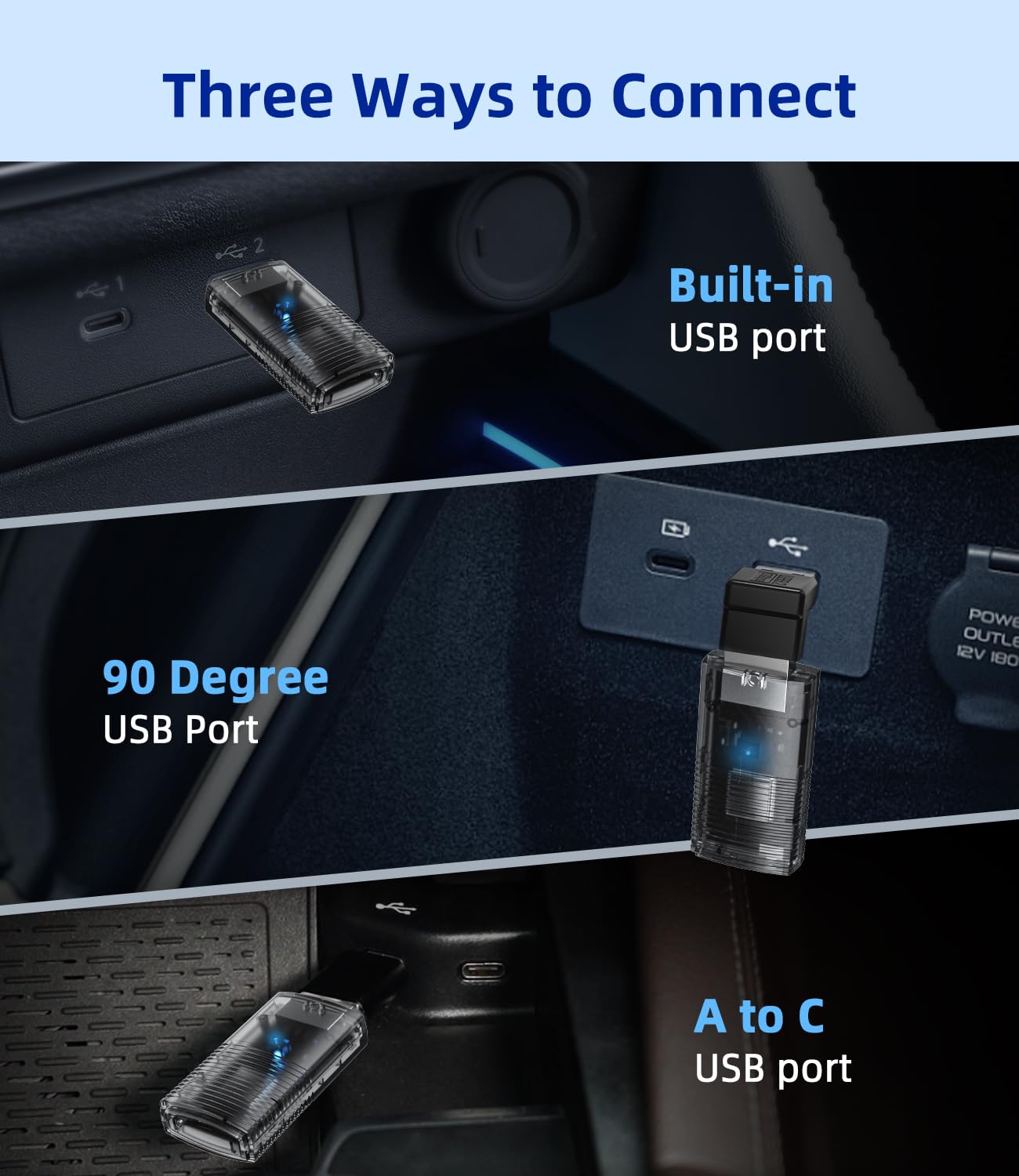 Wireless CarPlay & Android Auto Adapter - 2-in-1 Mini Dongle for 2016+ Cars | Convert Wired to Wireless | Seamless Connectivity for iPhone & Android | Perfect for Commuting, Road Trips & Daily Driving