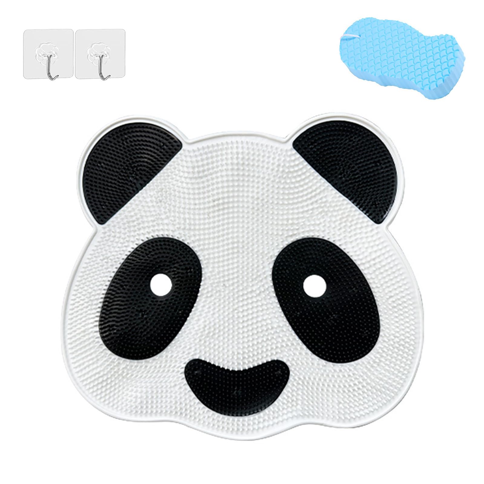 Cute Panda Silicone Back Scrubber & Bath Mat - Exfoliating Shower Brush for Back, Feet & Body Care - Soft Massage Scrubber for Spa, Bathroom & Shower Relaxation (1PC)