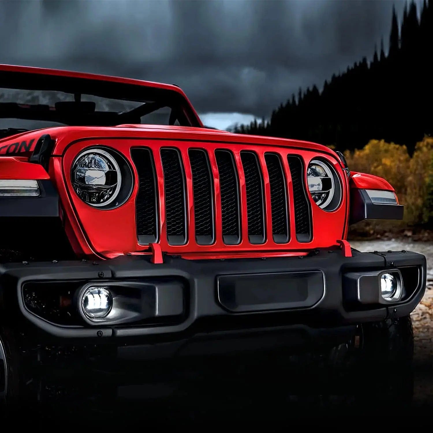 Jeep Wrangler JK Unlimited JKU White Fog Light Assembly Replacement for 2007-2018 Models - Perfect for Off-Roading & Night Driving