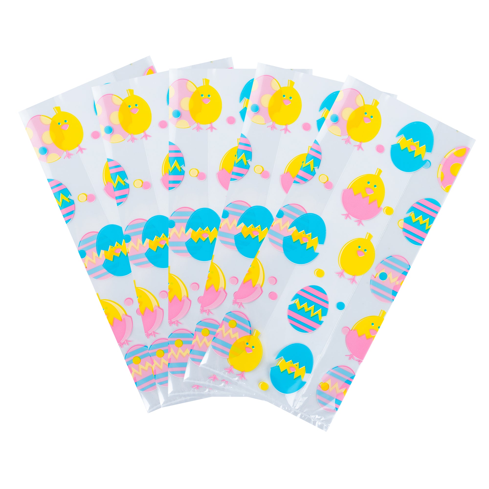 Easter Chick Plastic Candy Bags - Gusseted 5x3x11 Inches - 4000 Count Bulk Pack - Perfect for Easter Treats, Party Favors & Candy Packaging