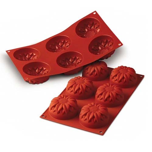 Professional Silikomart Uniflex Sunflower Silicone Baking Mold - Non-Stick Cake Pan for Cupcakes, Muffins, Chocolate & Desserts - Perfect for Home Baking, Party Treats & DIY Gifts