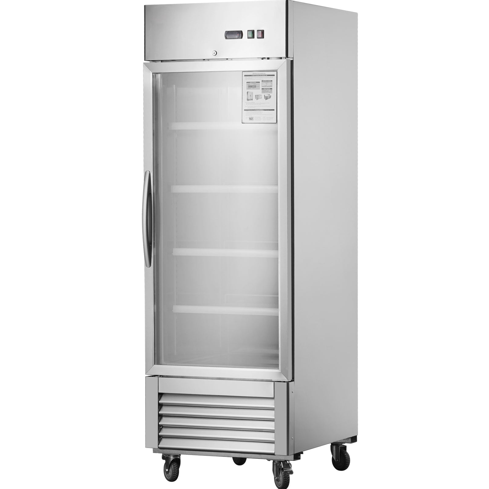 27'W Commercial Refrigerator Freezer - Stainless Steel Construction with Fan Cooling System - Ideal for Restaurants, Grocery Stores & Commercial Kitchens