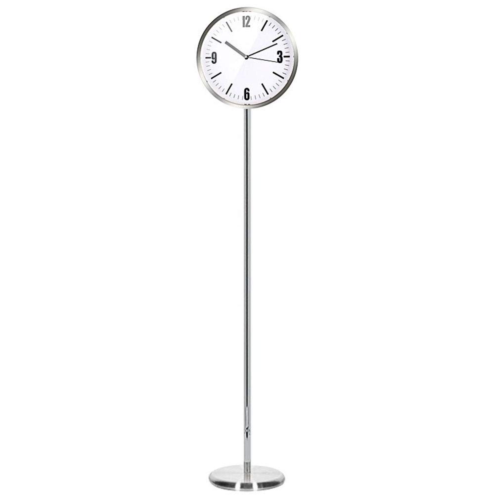 Modern Nordic Style Floor & Table Clock - Silent Non-Ticking Quartz Metal Battery Operated Clock for Living Room & Bedroom Decor - Perfect for Home, Office, and Gift Giving