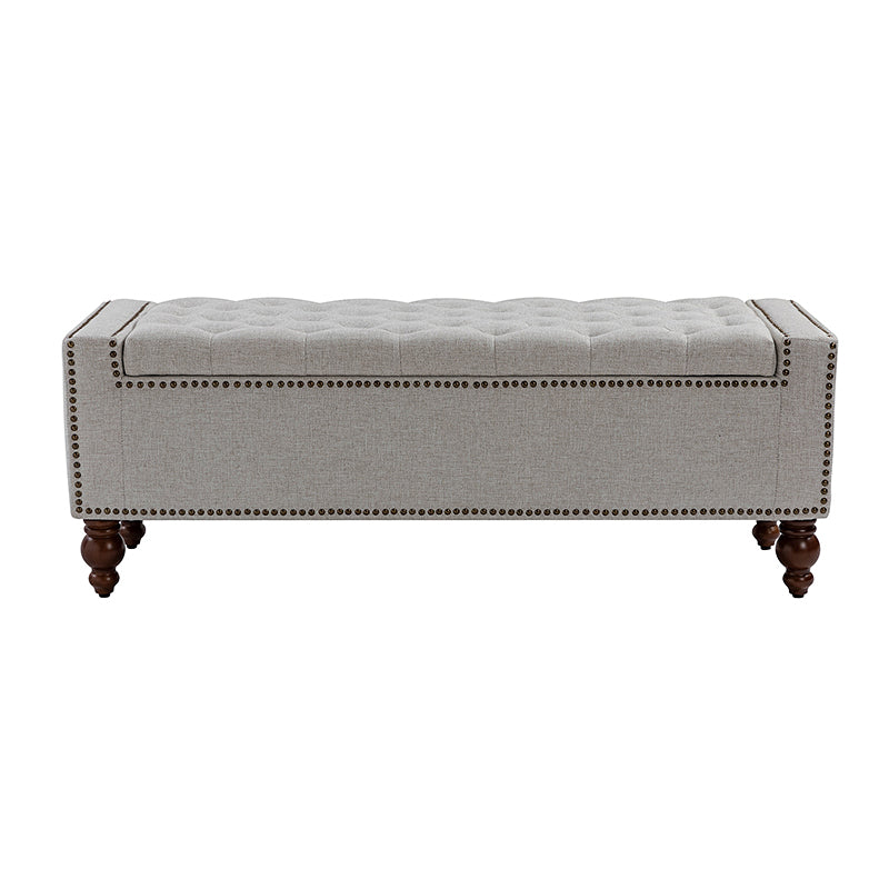 Eugen Upholstered Flip Top Storage Bench - Stylish Ottoman with Hidden Storage for Bedroom, Living Room & Entryway - Perfect for Seating, Storage & Home Decor