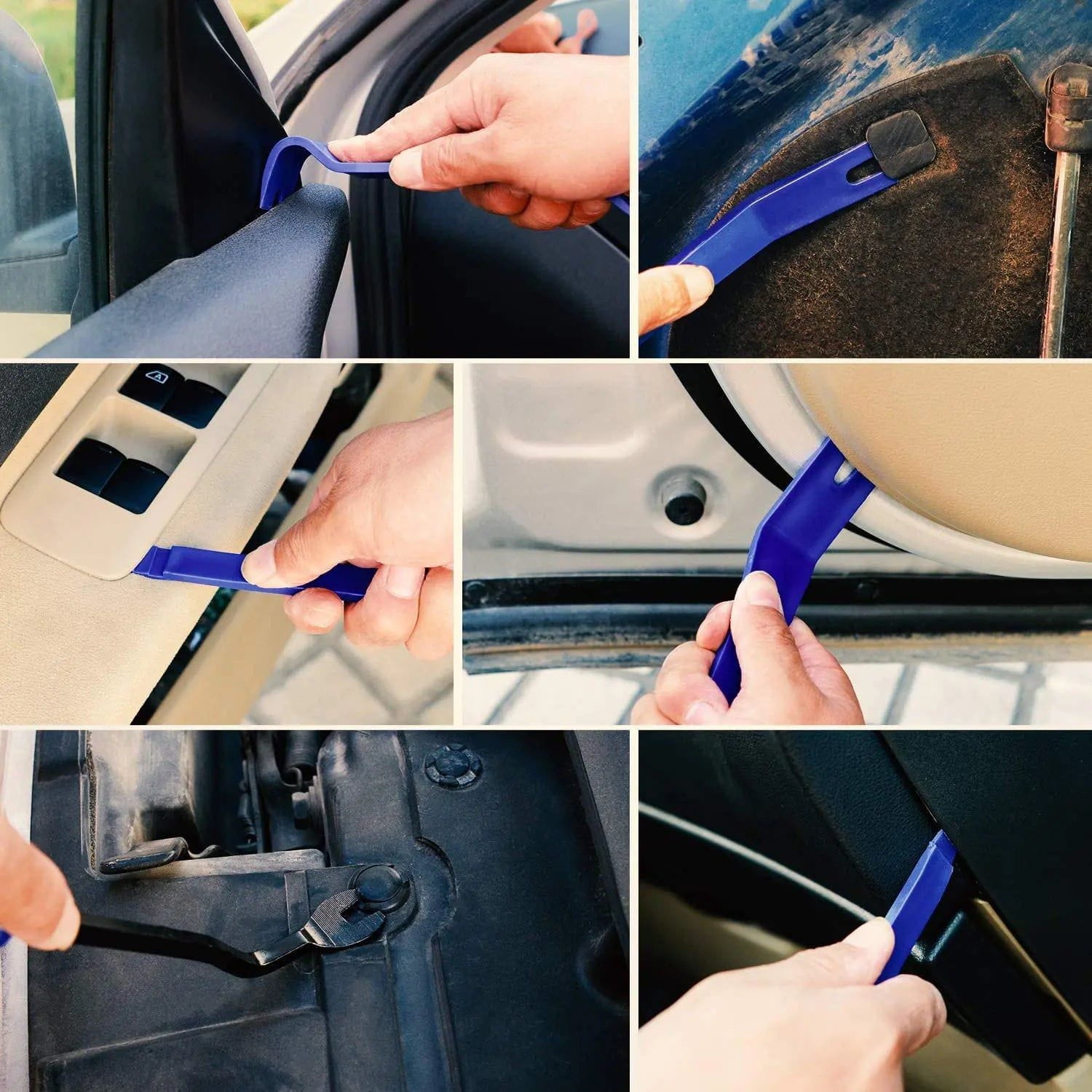 5PCS Auto Trim Removal Tool Set - Car Interior Panel Clip Remover Kit for Door Dash & Radio Installation - Perfect for DIY Auto Repair & Detailing