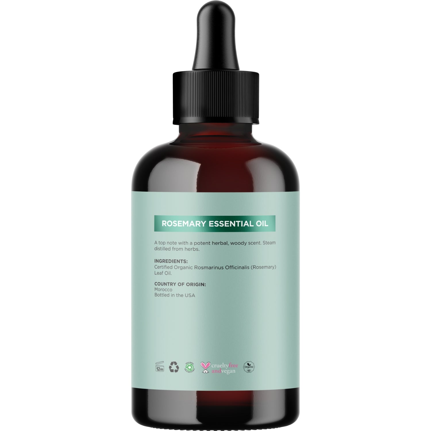 Organic Rosemary Essential Oil for Hair Growth & Skin Care - 100% Pure Natural Aromatherapy Oil for Relaxation & Stress Relief