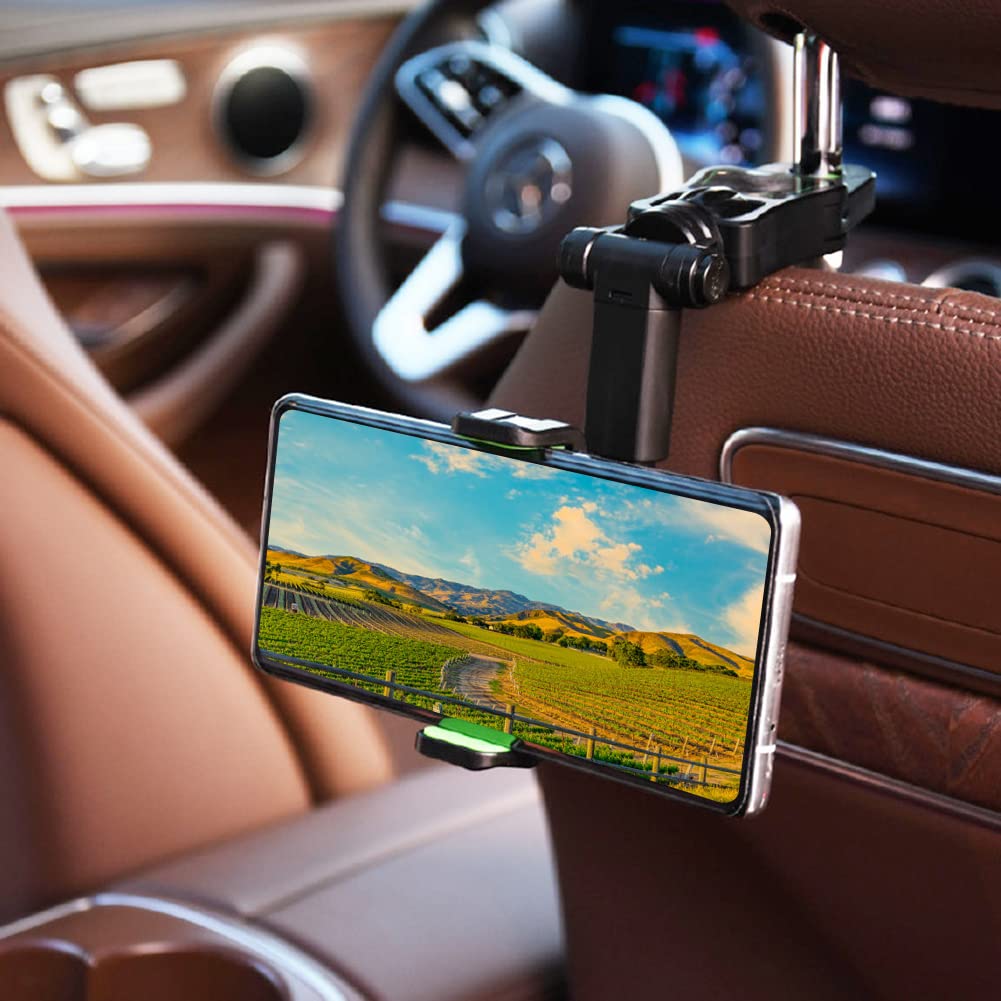 360° Adjustable Car Phone Holder - Universal Headrest Mount for GPS & Safe Driving