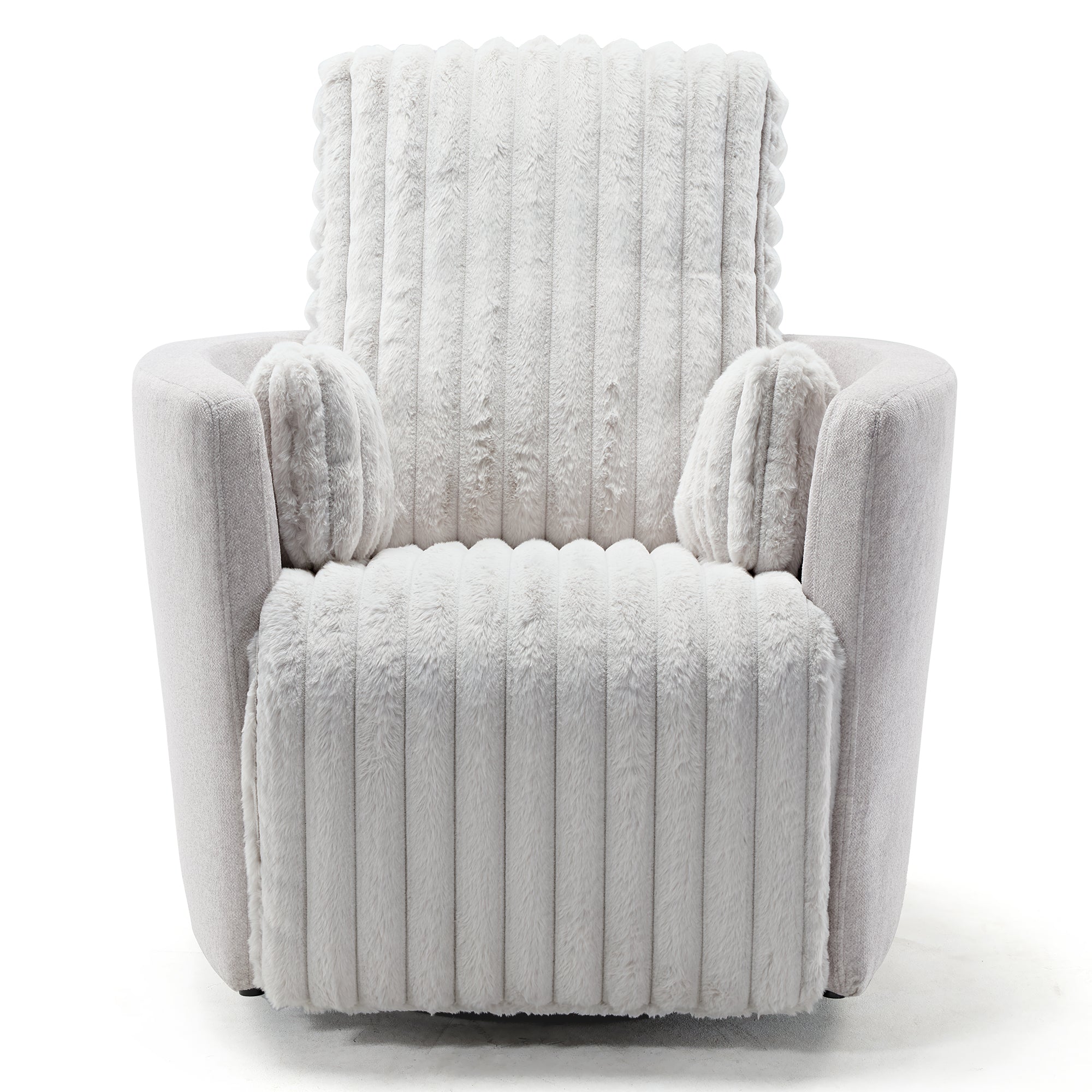 Lucia Swivel Rocking Manual Recliner Chair - Comfortable Living Room Furniture for Relaxing, Reading & Watching TV