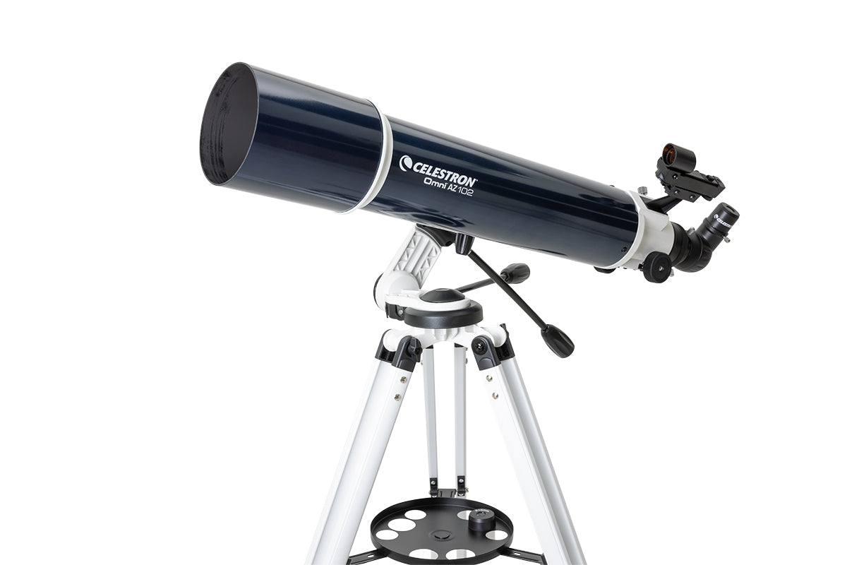 Premium Used Omni AZ 102 Telescope with Smartphone Adapter - Portable Astronomy Telescope for Stargazing, Moon & Planet Observation - Perfect for Beginners & Hobbyists (Backyard, Camping, Travel)