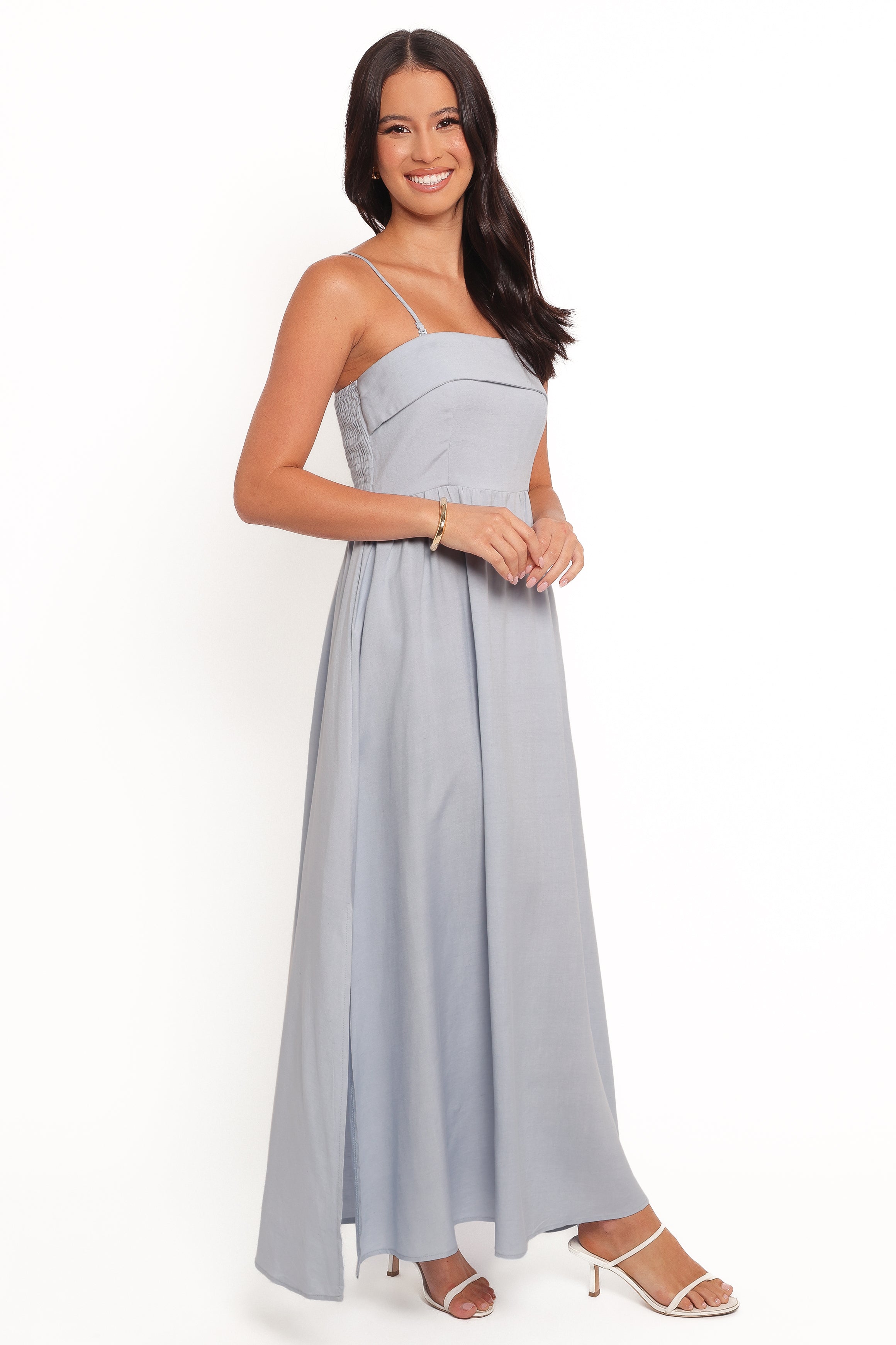 Imogen Midi Dress - Women's Flowy Blue Summer Dress for Casual & Beach Wear | Elegant A-Line Dress with Pockets | Perfect for Vacation, Date Night & Outdoor Events
