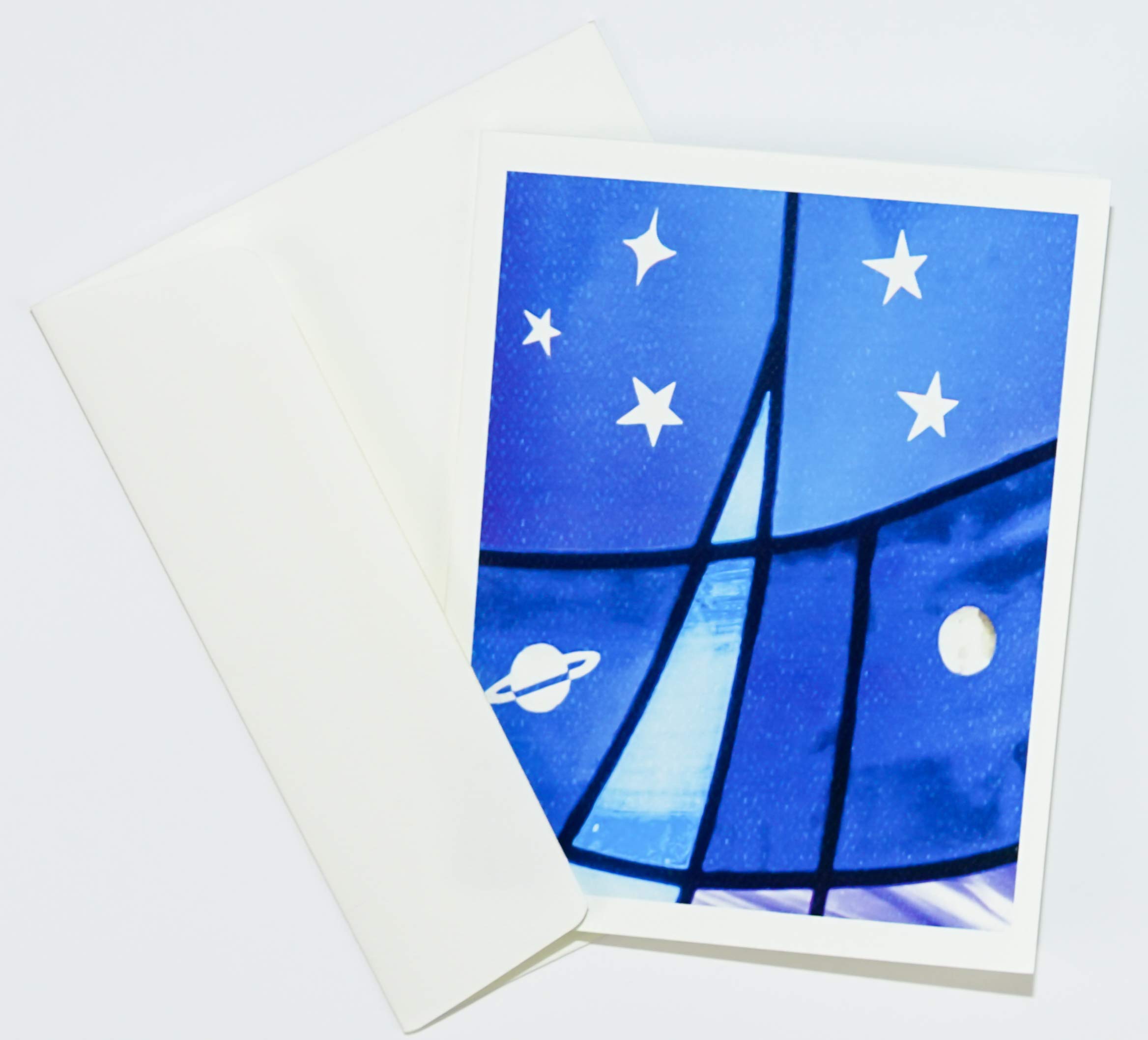 Handmade Stained Glass & Mosaic Tile Photography Note Cards - Boxed Set of 16 Blank Greeting Cards (4.25x5.5 inches) with 18 Textured Envelopes - USA Made for Thank You, Birthday, Get Well, Easter, Mother's Day & Friendship - Perfect for Special Occasions, Gift Giving & Handwritten Sentiments