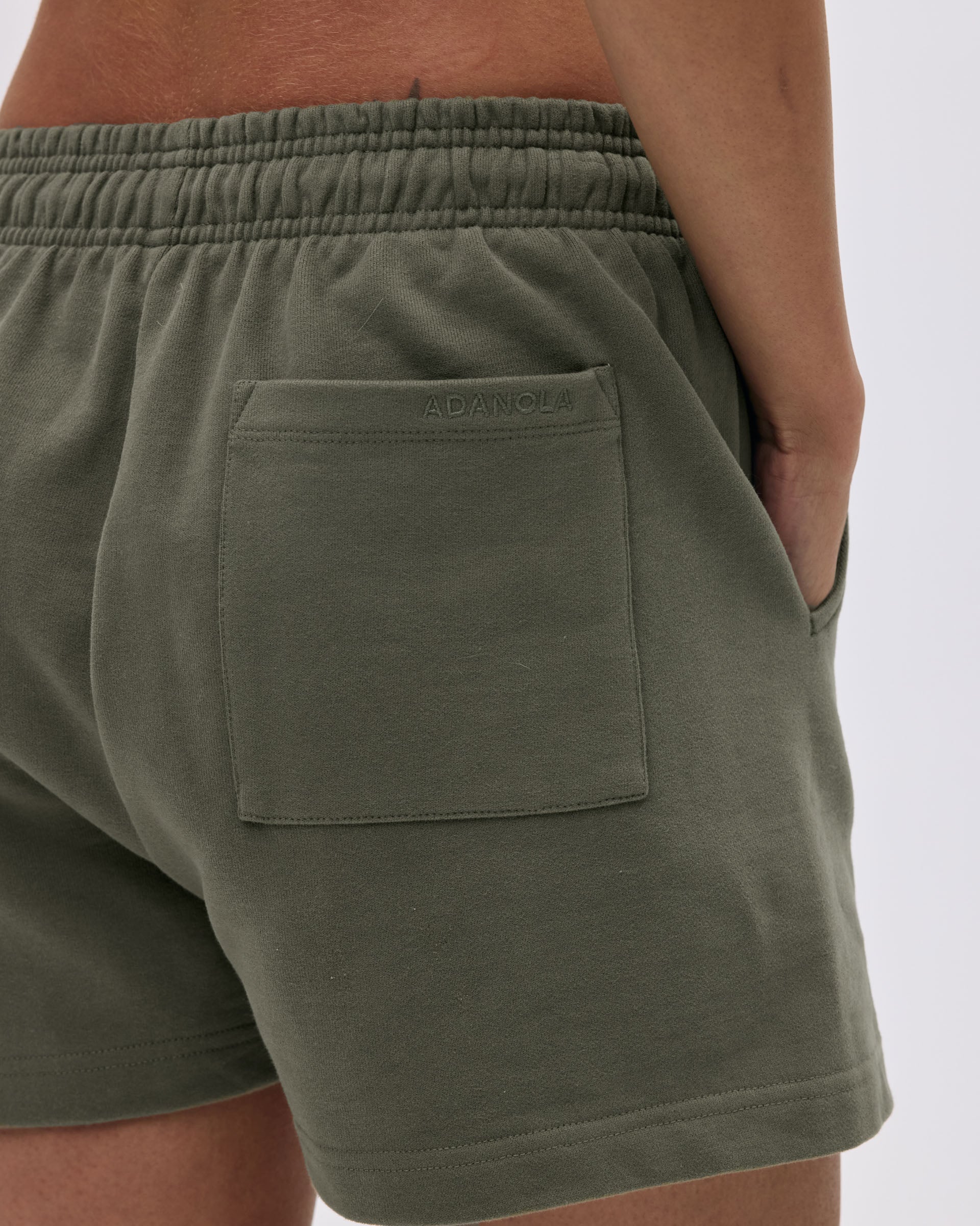 Premium Branded Sweat Shorts for Men - Comfortable Olive Green Athletic Shorts | Gym, Running, Lounge & Casual Wear