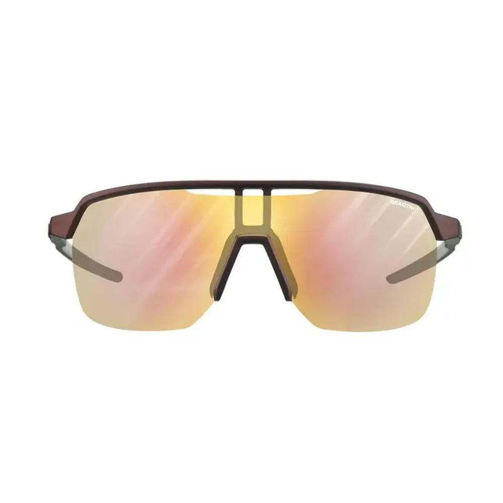 Julbo Frequency Reactiv P1 3 LAGP Sunglasses - Burgundy/Light Grey Lens for Cycling, Running & Outdoor Sports - UV Protection & Polarized Glasses for Men & Women